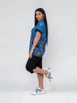 Костюм женский, цвет черный синий