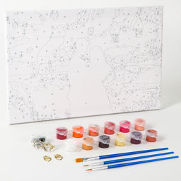 Картина по номерам с подрамником и гирляндой Свидание, 20*30 см