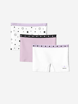 Beli Lastikli Bask?l? K?z Bebek Boxer 3l?