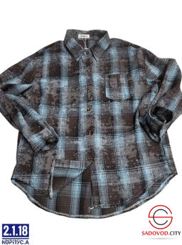 Рубашка в клетку со стразами