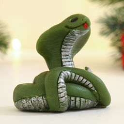 Фигурное мыло Змея Кобрюша зеленое, 40г - Мыльные штучки фото 3