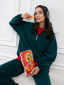 Толстовка женская Пич Изумрудный - Modamica фото 9