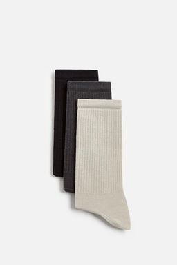 PACK OF 3 RIBBED SOCKS