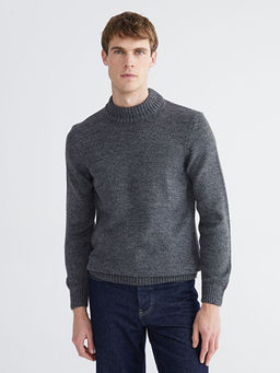 Yar?m Bal?k?? Yaka Erkek Triko Kazak