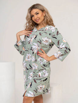 Халат женский, цвет зеленый