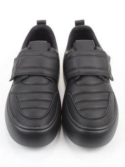 03-YH462-3 BLACK Полуботинки спортивные демисезонные женские (натуральная кожа)