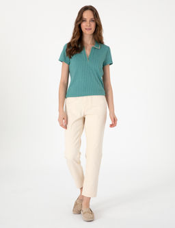 Ye_il Slim Fit Basic Ti__rt