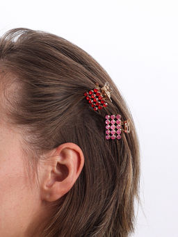 Цена за 6 шт. Крабик для волос «Классик», 2.5 см, золото МИКС