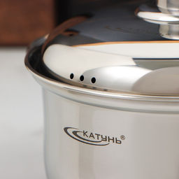 Кастрюля Катунь «Гретта», 2.5 л, d=18 см, капсульное дно, индукция, нержавеющая сталь