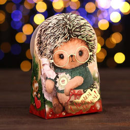 Цена за 5 шт. Коробка картонная Ёжик Тим, 12 х 6,6 х 14,4 см
