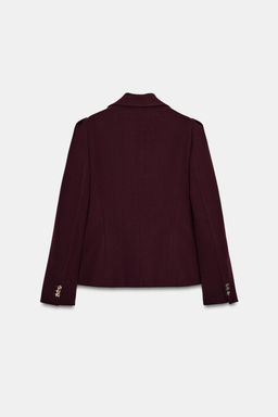 BLAZER ENTALLADA HOMBROS MARCADOS / Burgundy - Zara фото 10