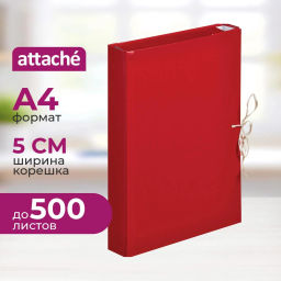 Папка архивная бумвинил 05см 4 завязки - Attache фото 2