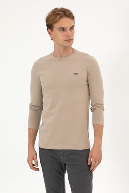 Erkek Koyu Bej Basic Sweatshirt Sepette S_rpriz _ndirim - U.s. polo assn фото 3