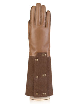Перчатки женские ш+каш. F-HS0097 taupe/brown - Eleganzza фото 3