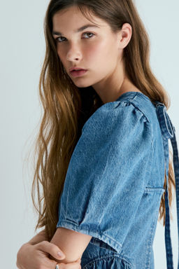 Vestido denim con falda acampanada - H&m фото 4
