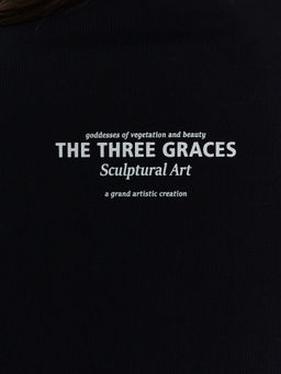 Футболка женская черная с принтом и надписью The three graces черный +печать2 112934 - Mark formelle фото 5