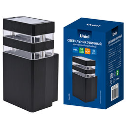 UUL-S17A 60W/E27 IP65 BLACK Светильник уличный, под лампу Е27. Архитектурный накладной. Корпус черный. TM Uniel