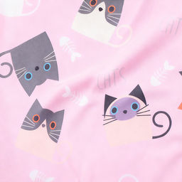 Коляская кукольная трость, металлическая, принт коты