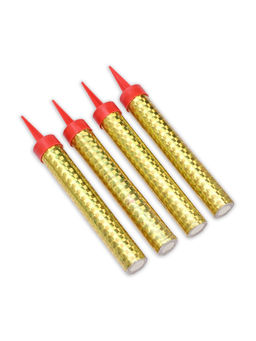 Цена за 2 шт. Свечи фонтаны в торт «Золото», 4 шт., 12 см, горение 40 сек