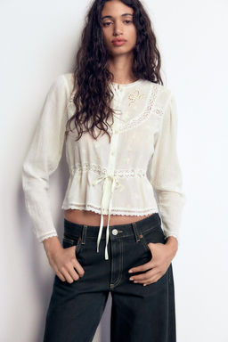 JEANS TRF RELAXED MINI FOLD UP LOW RISE - Zara фото 5