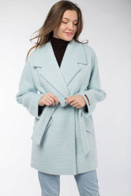 Пальто женское демисезонное (пояс) - El podio фото 7