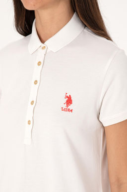 Kad_n Ekru Polo Yaka Mini Boy _rme Elbise Sepette S_rpriz _ndirim - U.s. polo assn фото 6