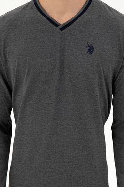 Мужской пижамный комплект антрацитового меланжевого цвета Неожиданная скидка в корзине - U.s. polo assn фото 5