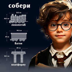 Конструктор 3D «Волшебный экспресс», 79 деталей