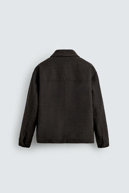 TEXTURED OVERSHIRT WITH POCKETS - Zara фото 7