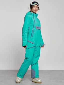 Горнолыжный комбинезон женский зимний зеленого цвета 2323Z - Mtforce фото 4