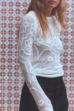 FLORAL KNIT TOP - Zara фото 2