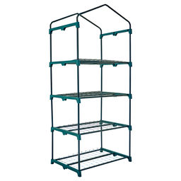 UGH-R20 H160 GREEN/WHITE Парник-стеллаж для рассады, 4 полки, 70x50x160см. Металлическая труба в ПВХ, цвет зеленый. Тент из армированного полиэтилена 135г/м2, цвет сетки белый. TM ФитоЛето - Volpe фото 6