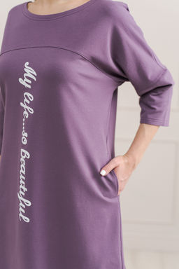 Платье женское из футера My life черничный