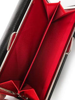 LACCOMA кошелек LA-1075-черный-красный натуральная кожа