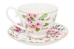 Чайн. пара 2 пр. 300 мл 12,5*9,5*7 см Яблоневый цвет на белом на ножке, NEW BONE CHINA - Elan gallery фото 22