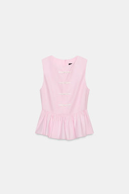 TOP PEPLUM ALAMARES / Rosa - Zara фото 6