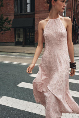 HALTER FRAYED MIDI DRESS - Zara фото 2