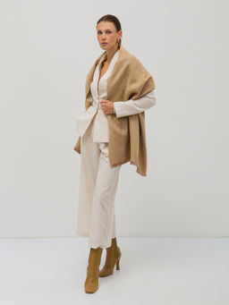 Большой теплый двусторонний палантин В СОСТАВЕ ШЕРСТЬ - Tantino фото 3