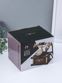 Шкатулка музыкальная механическая «Ретро телефон», 20×14.5×21.5 см