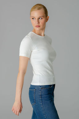 Арт.3203/6 Футболка женская 42-48 (4 шт) Цвет:молочный - Калинка фото 11