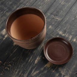 Горшок для цветов Восток, 2.5 л, d=19 см, h=18 см, керамика, с поддоном, коричневый - Simaland фото 3