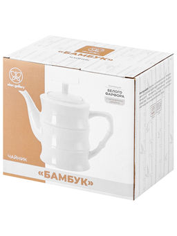 Чайник 1 л 22*11,5*17 см Бамбук, фарфор - Elan gallery фото 9