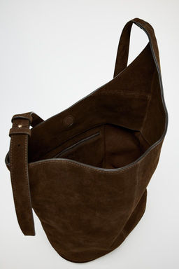 ASYMMETRIC SOFT SPLIT SUEDE BUCKET BAG - Zara фото 5