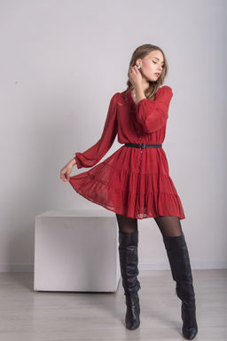 Платье Трэвис (рубиновый) - Nadi bordo фото 3