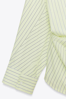 OVERSIZE STRIPED POPLIN SHIRT - Zara фото 7
