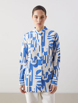 Hakim Yaka Desenli Kad?n G?mlek Tunik