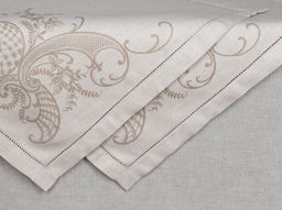 01с-44ЯК Салфетка 45*45 "Кружева" цв. бежевый (по 6 шт