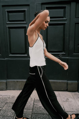 CONTRAST TRIM TROUSERS - Zara фото 14