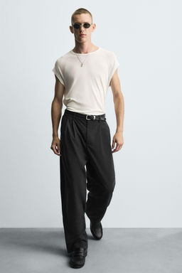 PLEATED WIDE-LEG TROUSERS - Zara фото 5