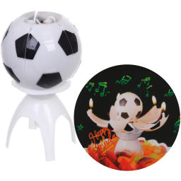 Цена за 2 шт. Свеча для торта раскрывающийся цветок "Мяч" (5 свечей), Черный